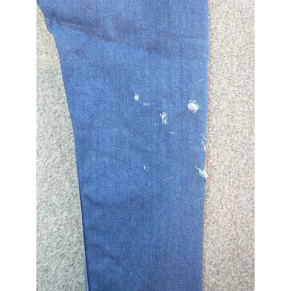 Levis Performance 511 Slim Fit Distressed Medium Wash Blue Jeans Mens 34x33